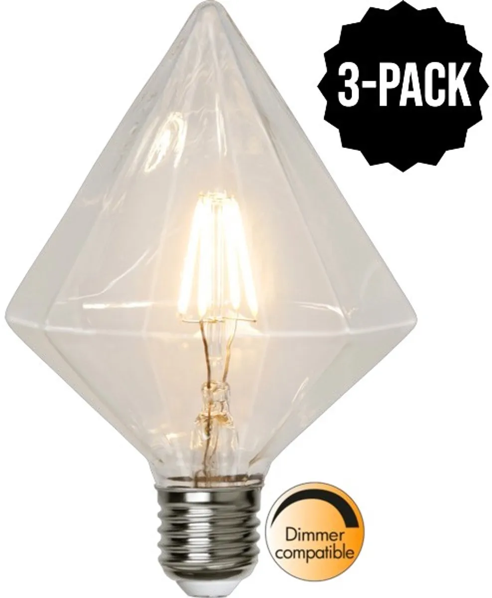 Star Trading Diamant Lamp E27 3.2W Extra Warm Wit