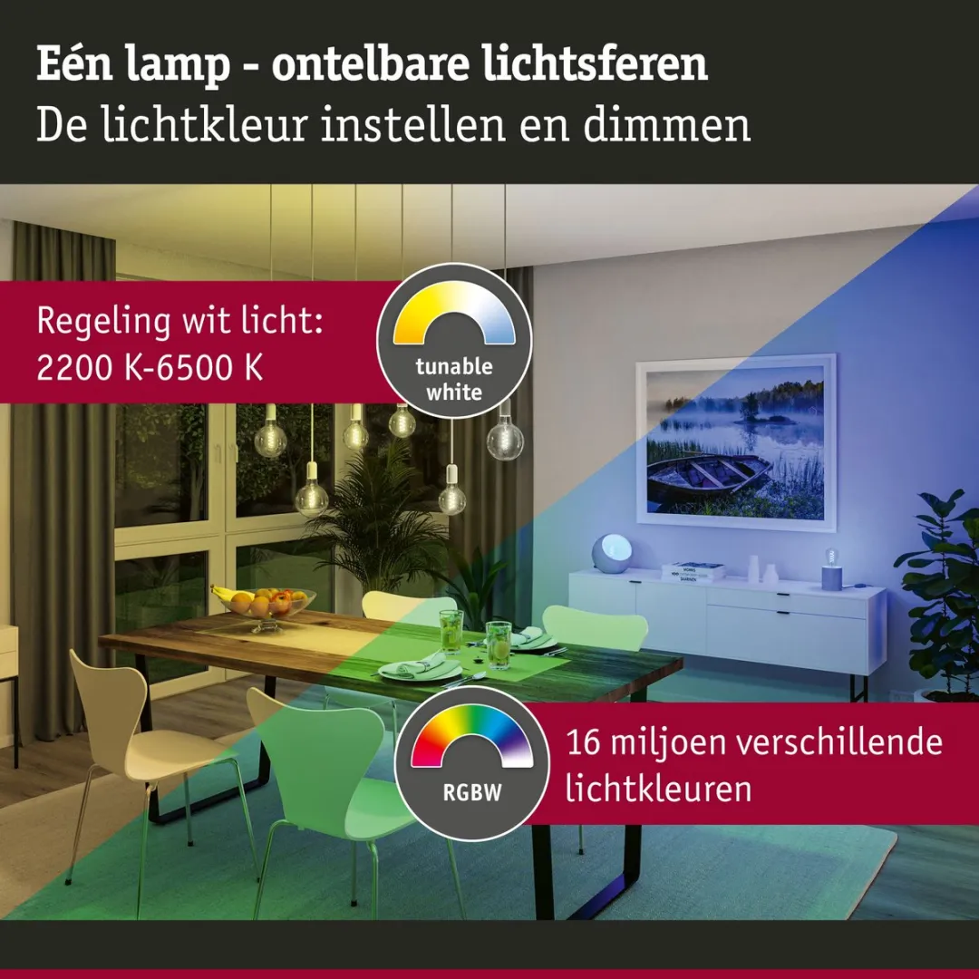 Paulmann Set LED-gloeilamp 3x470lm RGBW Goud - 3x6,3W