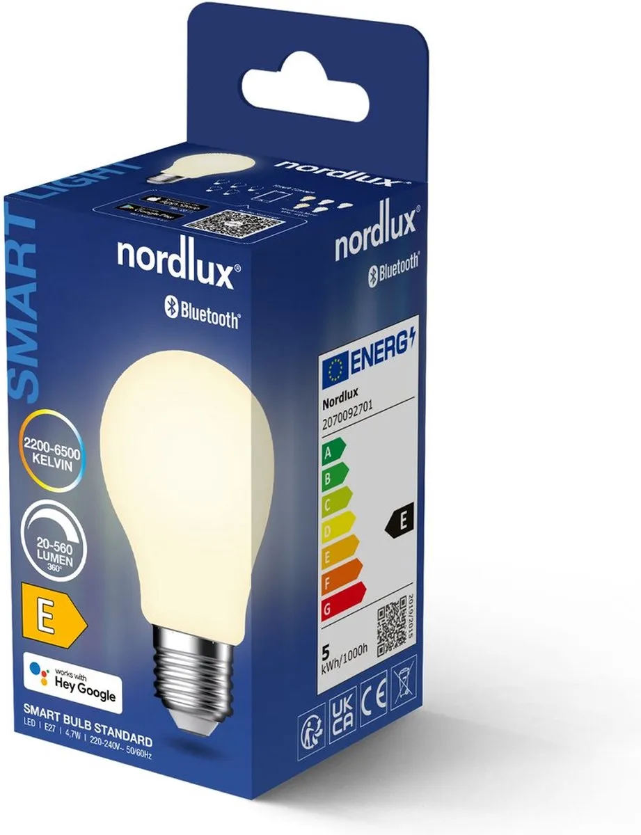 Nordlux SMART Bulb E27 560lm - Dimbaar Bluetooth 2700-6500K