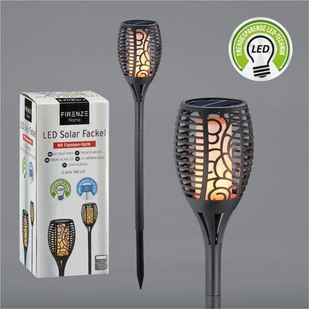 Lumineo Solar Tuinfakkel 60cm - Zwart
