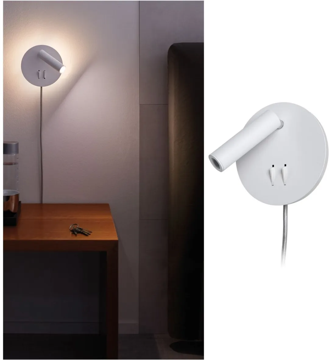 Paulmann Tabari Wandlamp 3000K 407lm Wit/Chroom