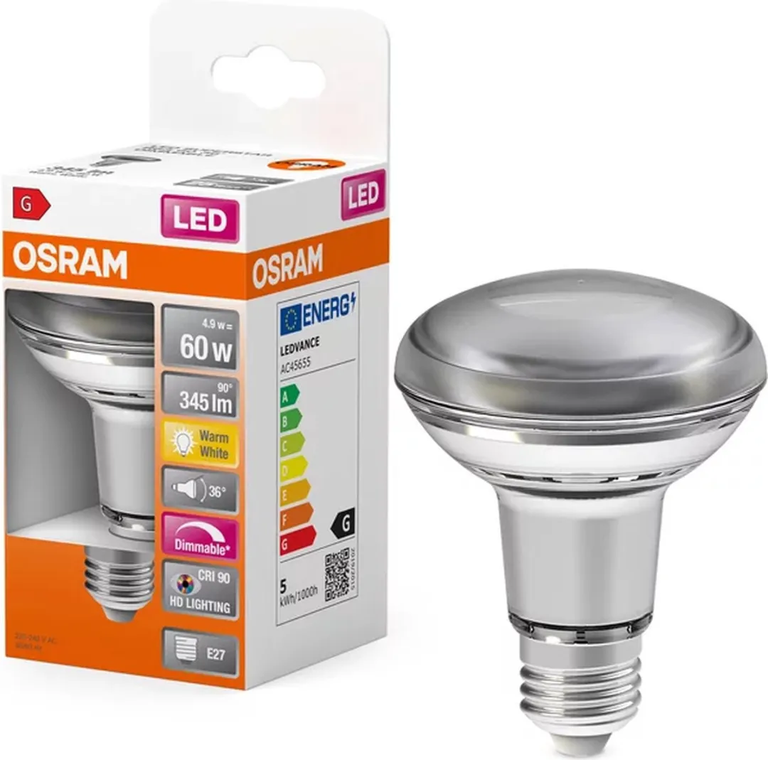 Osram LED Reflector E27 5.9W Warmwit - 2700K
