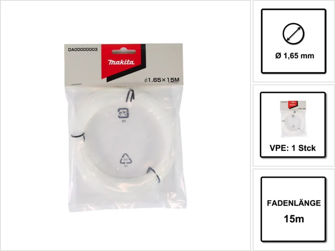 Makita Nylon Rond 1,65mm x 15m