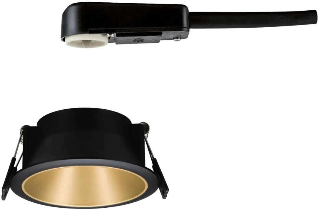 Paulmann Cole Inbouwlamp GU10 10W - Zwart/Goudmat