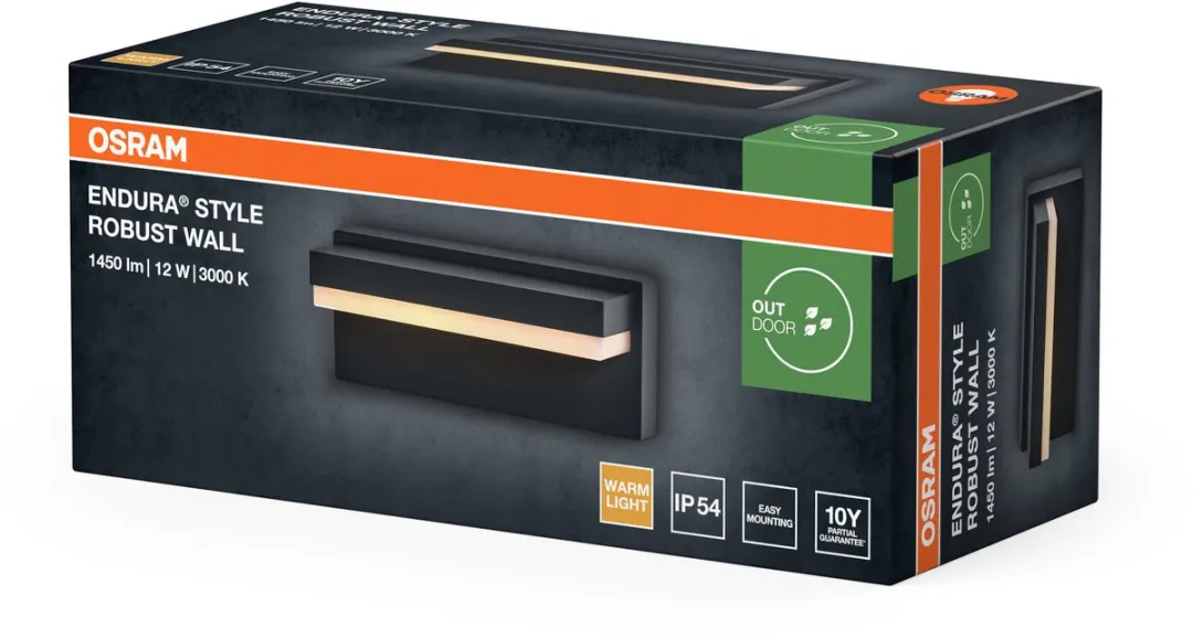 Osram Endura Style LED Wandlamp 12W - 1000lm - Donkergrijs - afbeelding 6 van 6