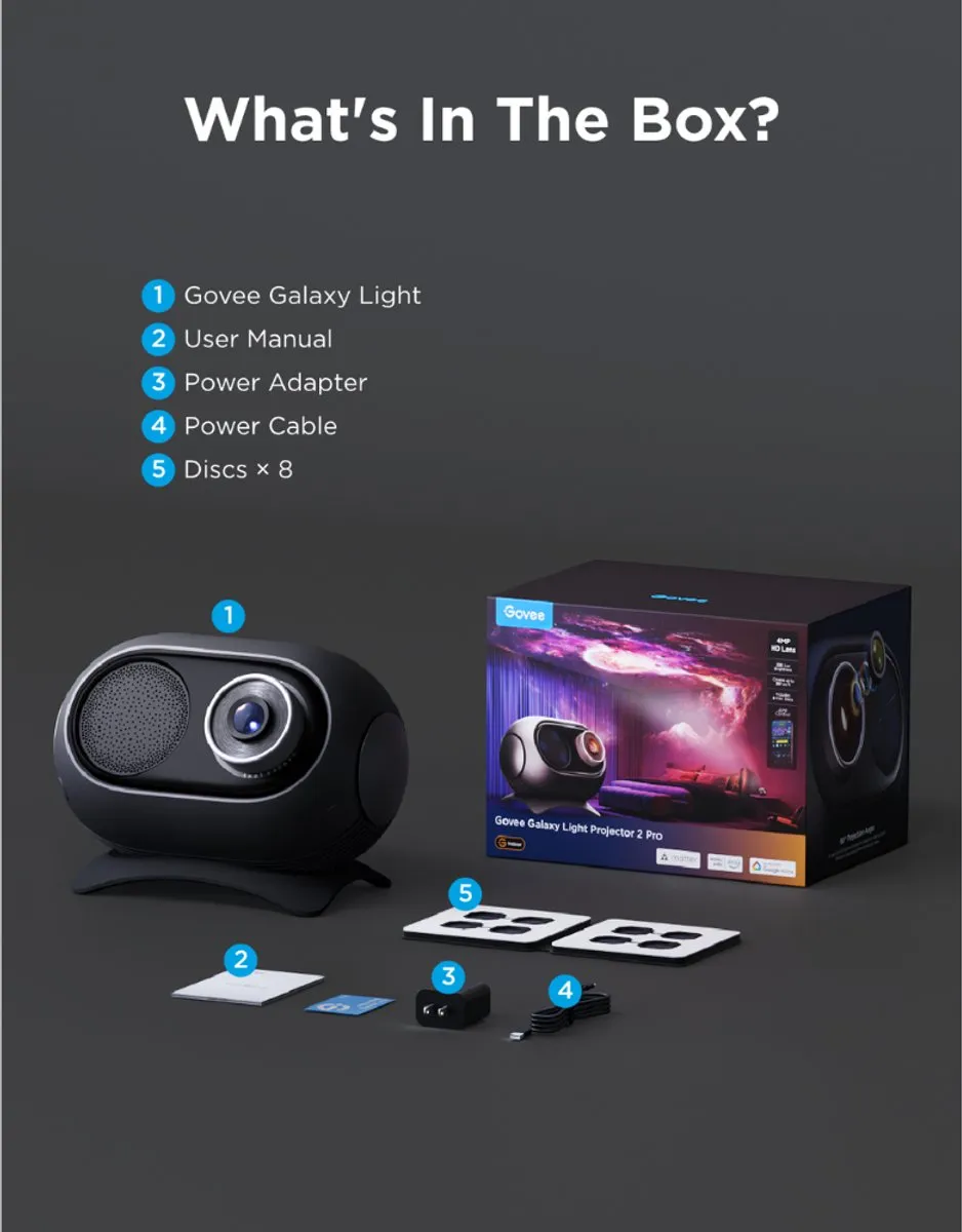 Govee Galaxy Light Projector 2 Pro - 2 Lichtpunten Zwart