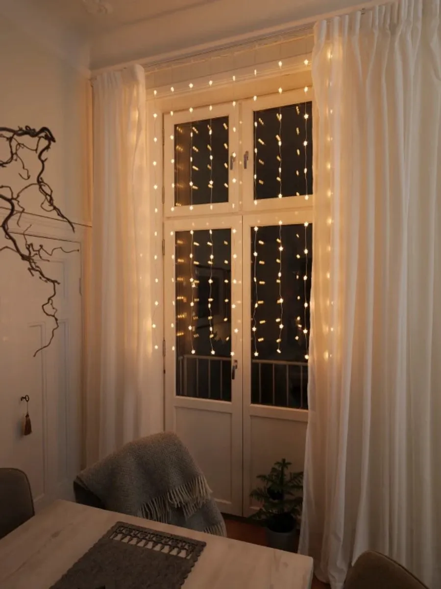 Konstsmide Lichtgordijn Sterren 120 LED - Koel wit - afbeelding 5 van 5
