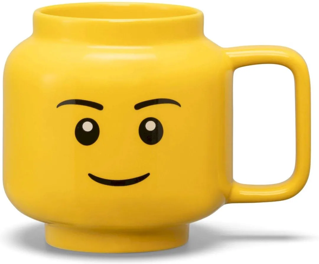 LEGO Keramische Mok Hoofd Boy 530ml - Geel