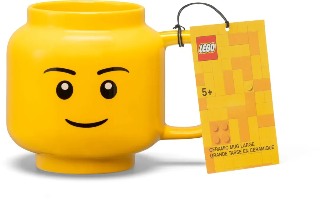 LEGO Keramische Mok Hoofd Boy 530ml - Geel