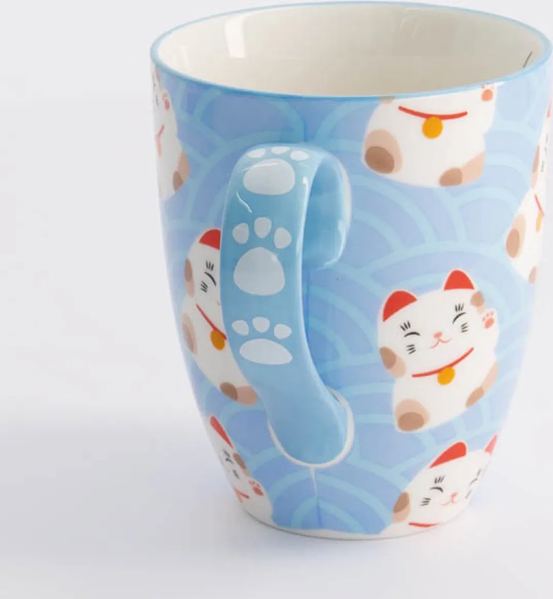 Tokyo Design Studio - Kawaii Lucky Cat - mok 380ml lichtblauw