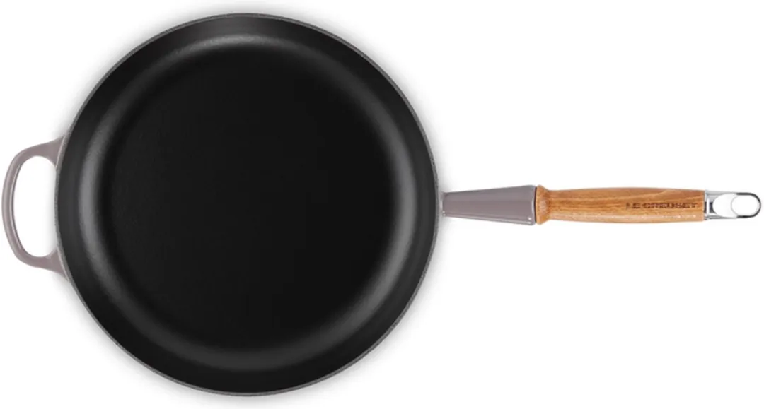 Koekenpan Signature 28 Cm in Geëmailleerd Gietijzer met Houten Handvat Flint