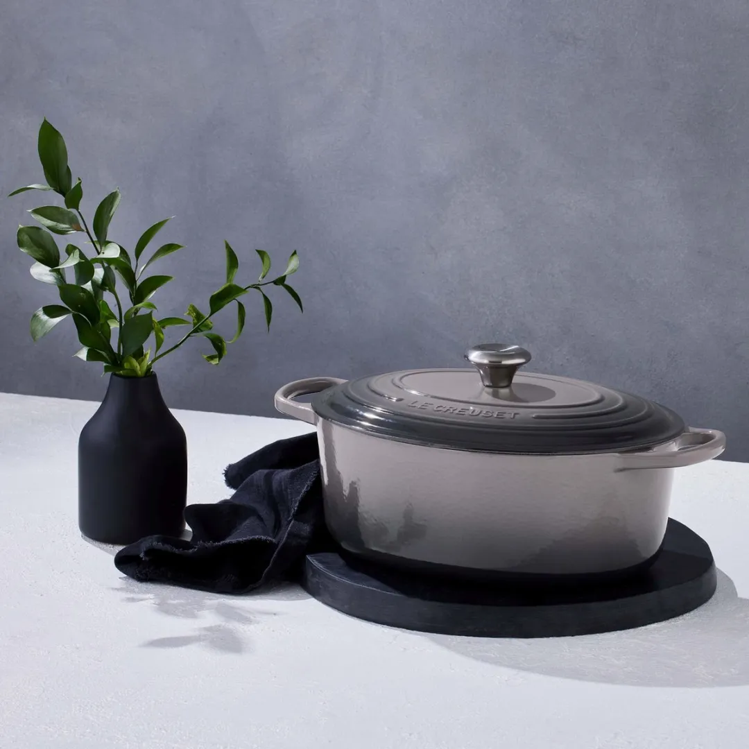 Le Creuset Braadpan Signature Ovaal Flint 31cm - 6.3L