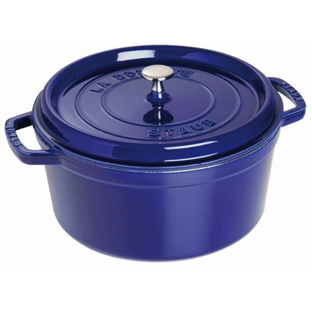 Staub ronde braadpan 22 cm donkerblauw