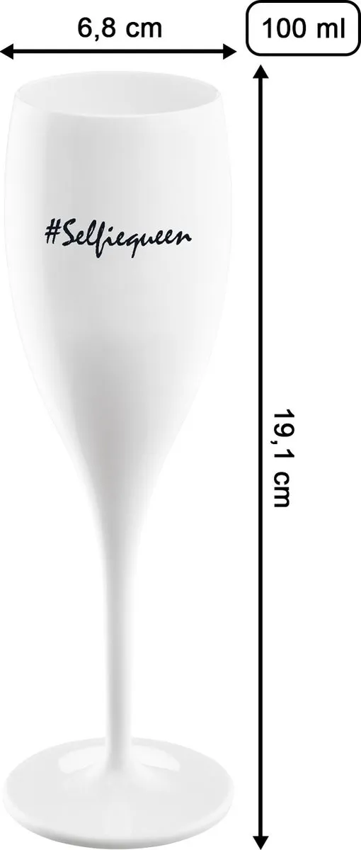 Koziol Cheers No. 1 #Selfiequeen - 5,9 cm Wit