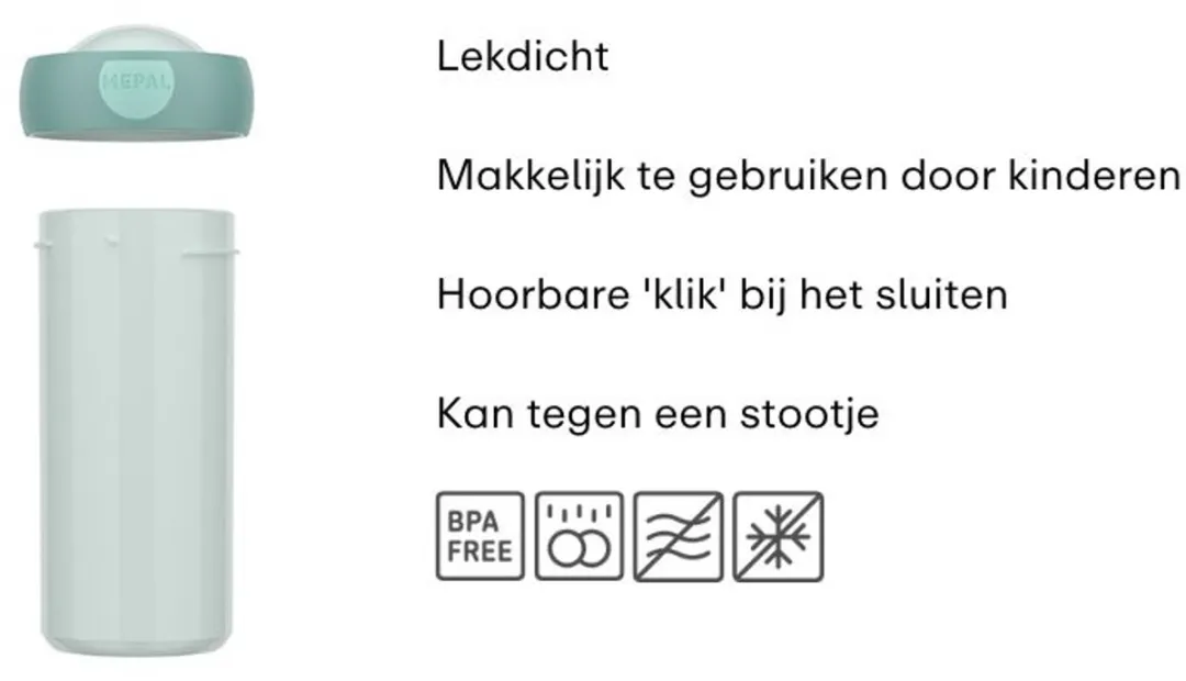 Mepal schoolbeker Campus – 300 ml – Sluit goed af – Drinkbeker voor kinderen – Stitch