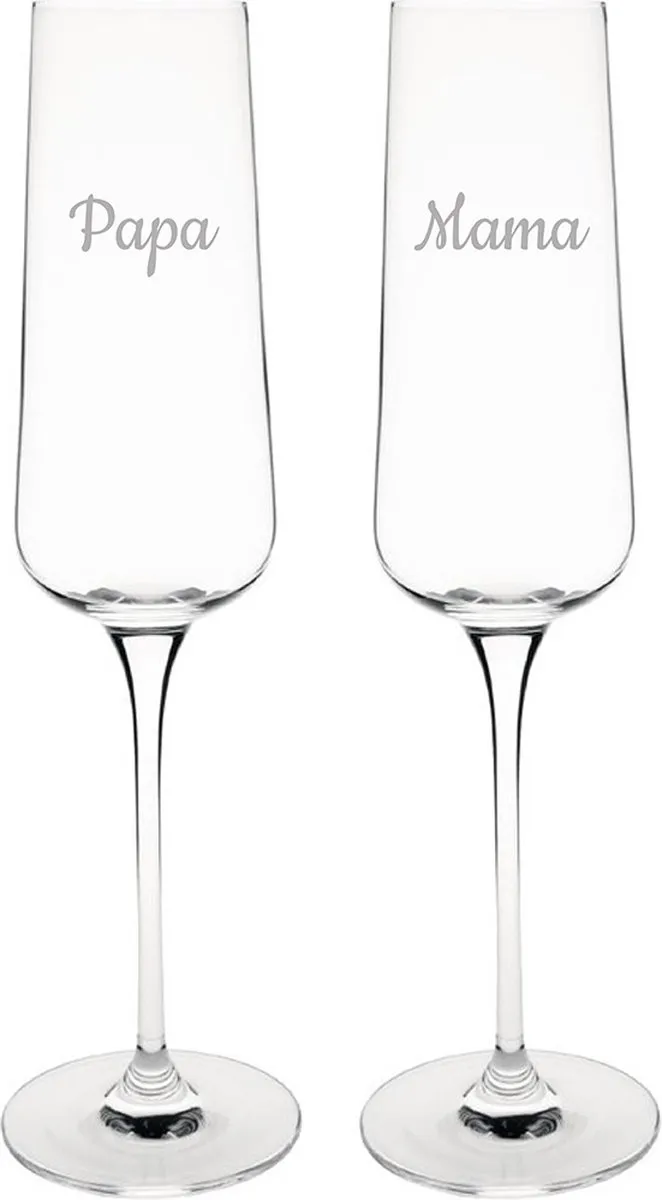 Olympia Gegraveerd Champagneglas 27cl Mama & Papa