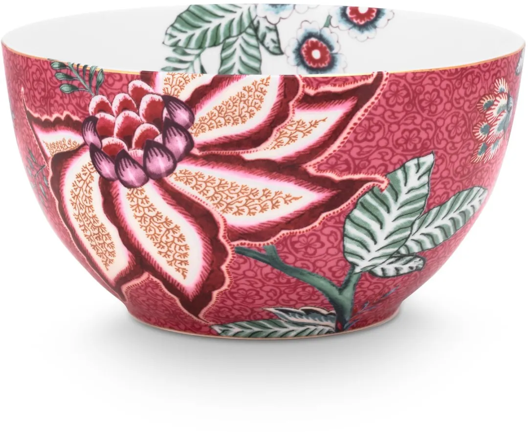 Bowl Flower Festival Dark Pink 15cm