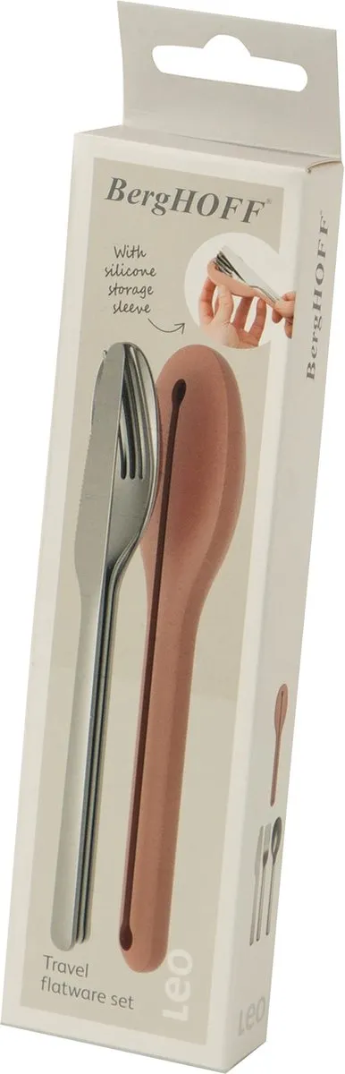BergHOFF LEO Reisbestekset Roze - 4-delig