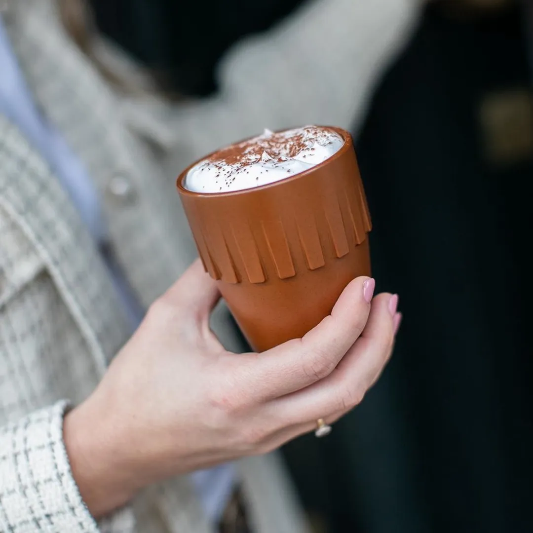 Koziol Cappuccinobeker 300ml - Organic Roestbruin