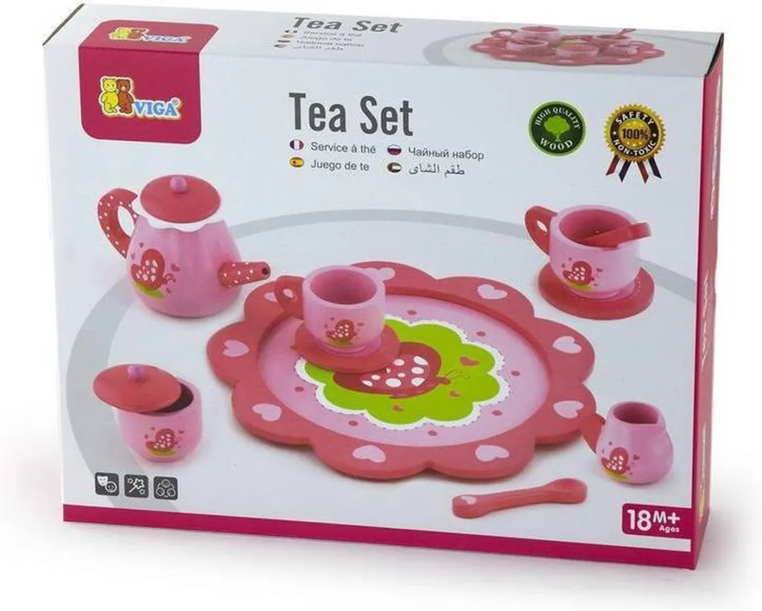 Vigatoys Theeservies Roze - 2 Personen