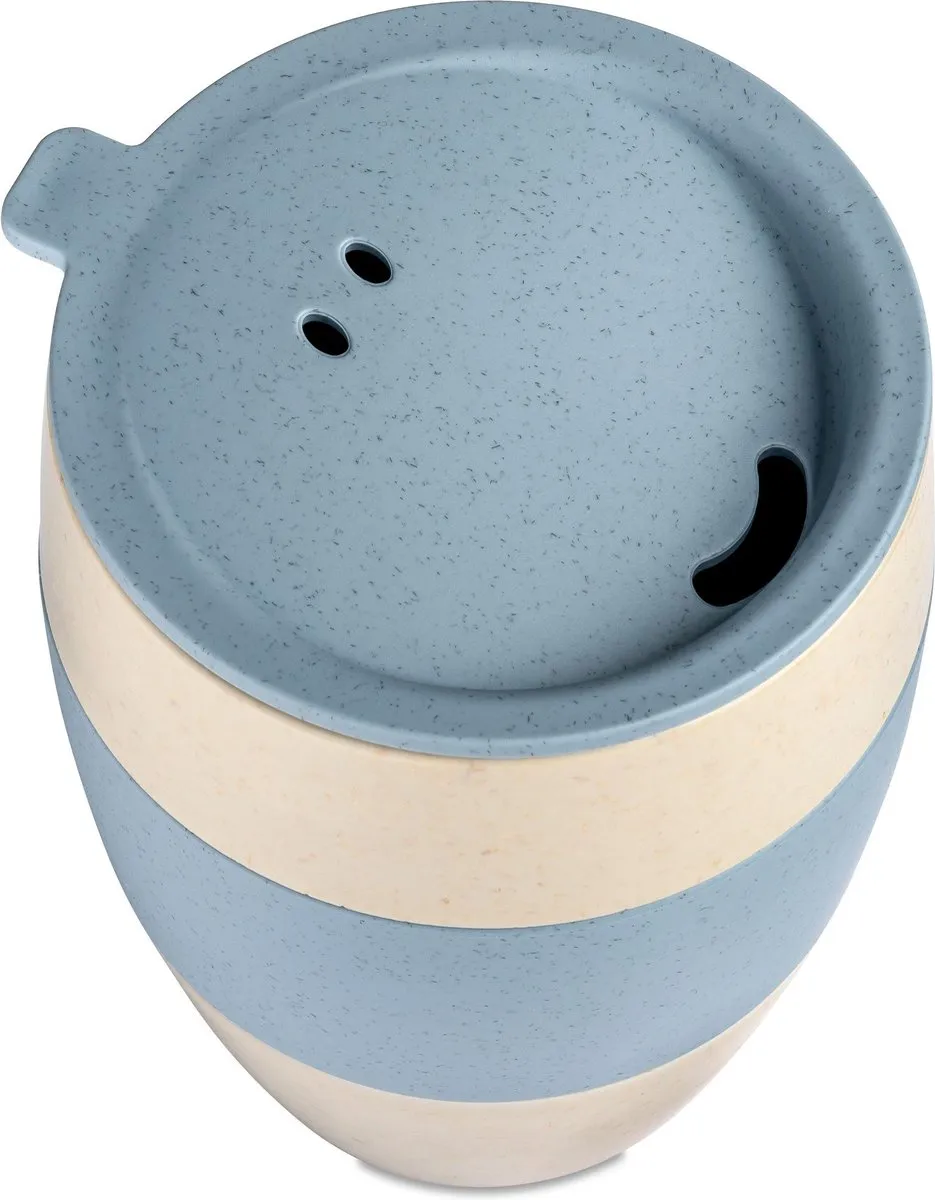 Koziol Aroma To Go 2.0 Herbruikbare Koffiebeker 0.4L - Natuur Bloemen Blauw - afbeelding 6 van 6