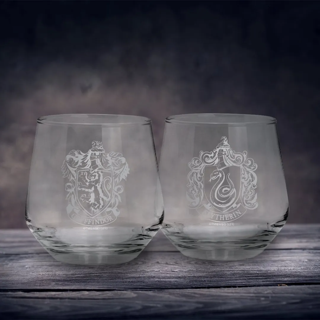 Harry Potter Gryffindor & Slytherin Drinkglazen - Set van 2