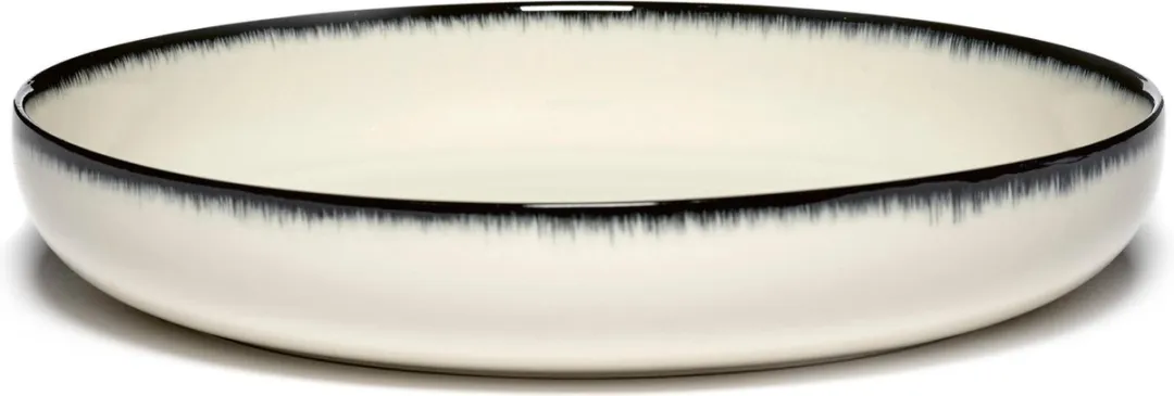 Serax Dé Tableware By Ann Demeulemeester Diep Bord Ø24cm - 2 Stuks - Wit/Zwart