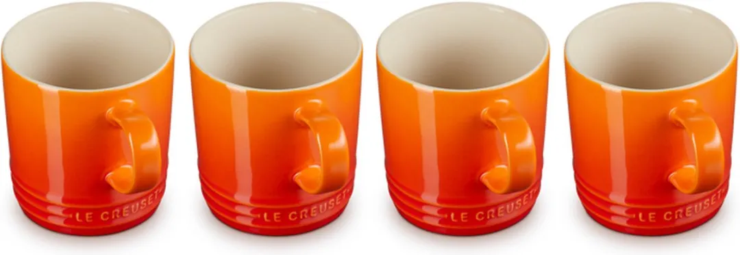 Le Creuset Mokken 350ml - 4 Stuks - Oranjerood