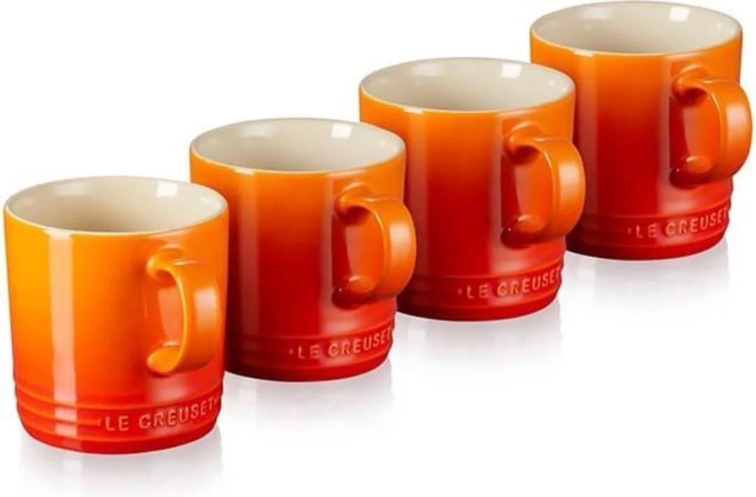 Le Creuset Mokken 350ml - 4 Stuks - Oranjerood