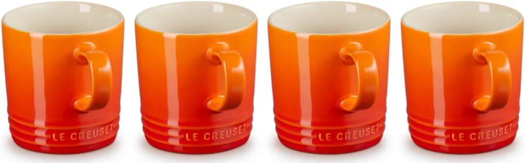 Le Creuset Mokken 350ml - 4 Stuks - Oranjerood