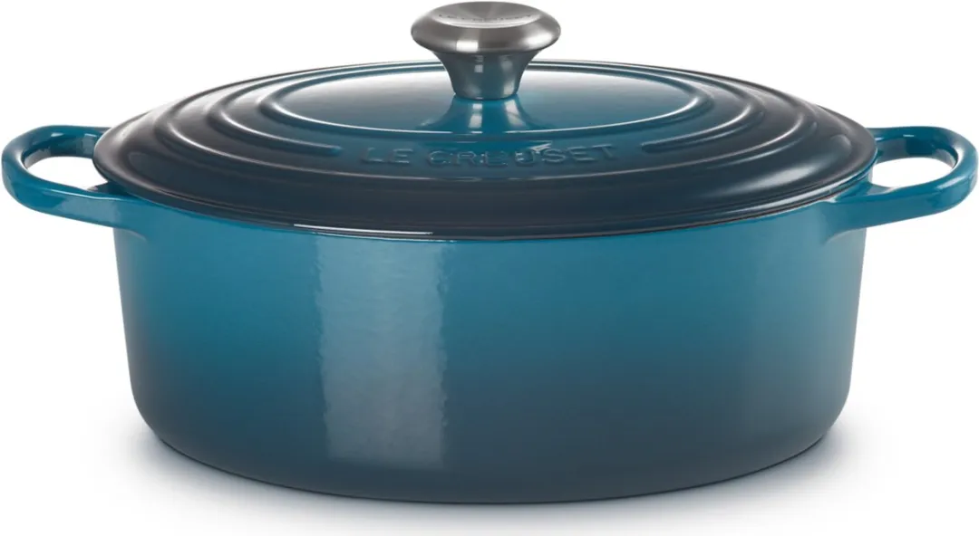 Le Creuset Braadpan Signature Ovaal Deep Teal 29cm - 4,7L - afbeelding 6 van 6