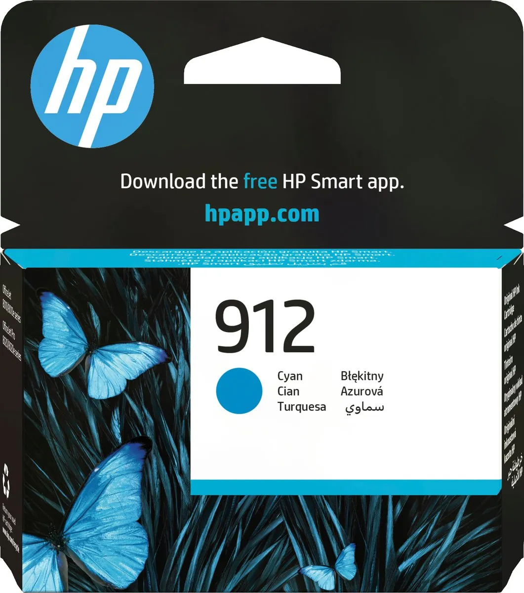 HP 912 Cyaan Inktcartridge 3YL77AE