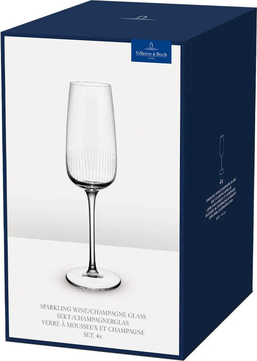 Villeroy & Boch Afina Champagnerglazen Set 4 Stuks - 120ml