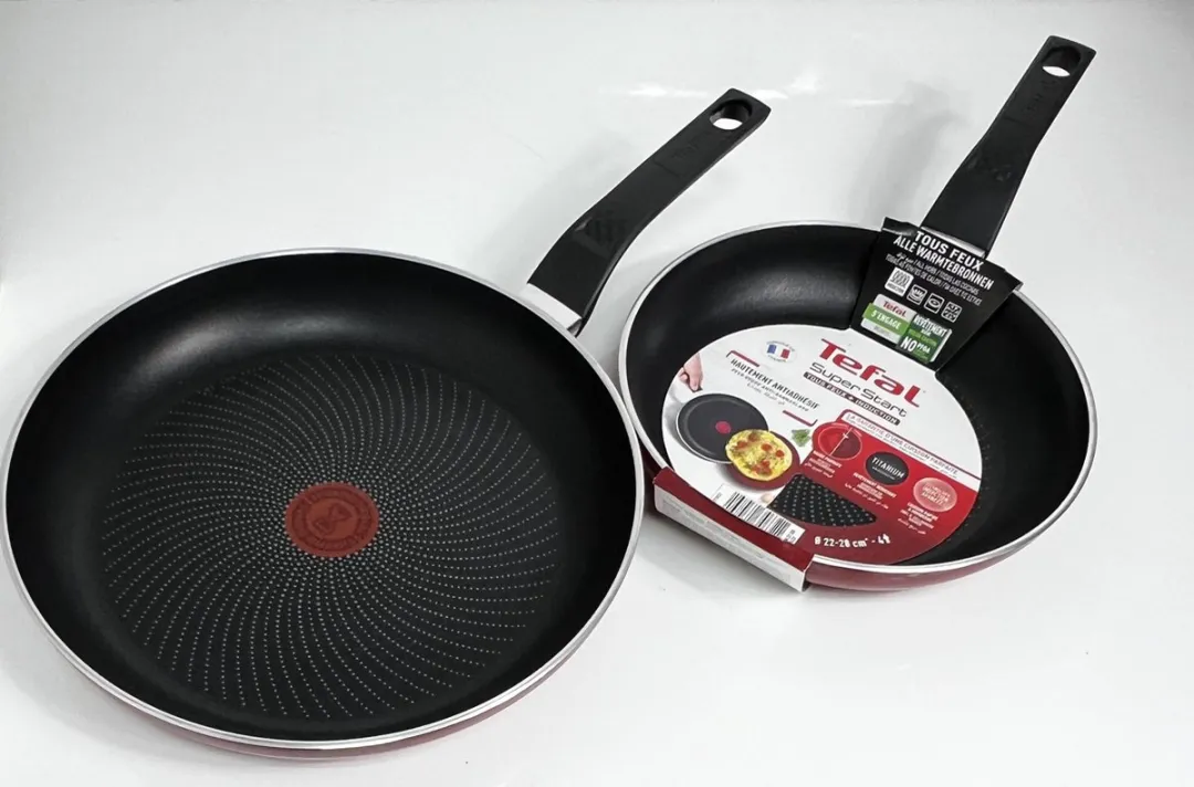 Tefal Super Start Pannenset 22cm/28cm - Inductie - 2 Stuks - Rood