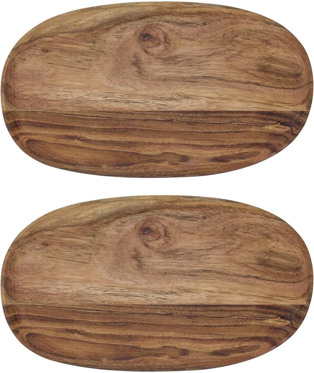 House Doctor Schalen Acacia Hout - 19x33cm - 2 Stuks
