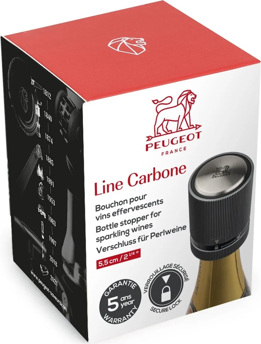 Peugeot Line Champagnestop 5,5cm - Carbongrijs
