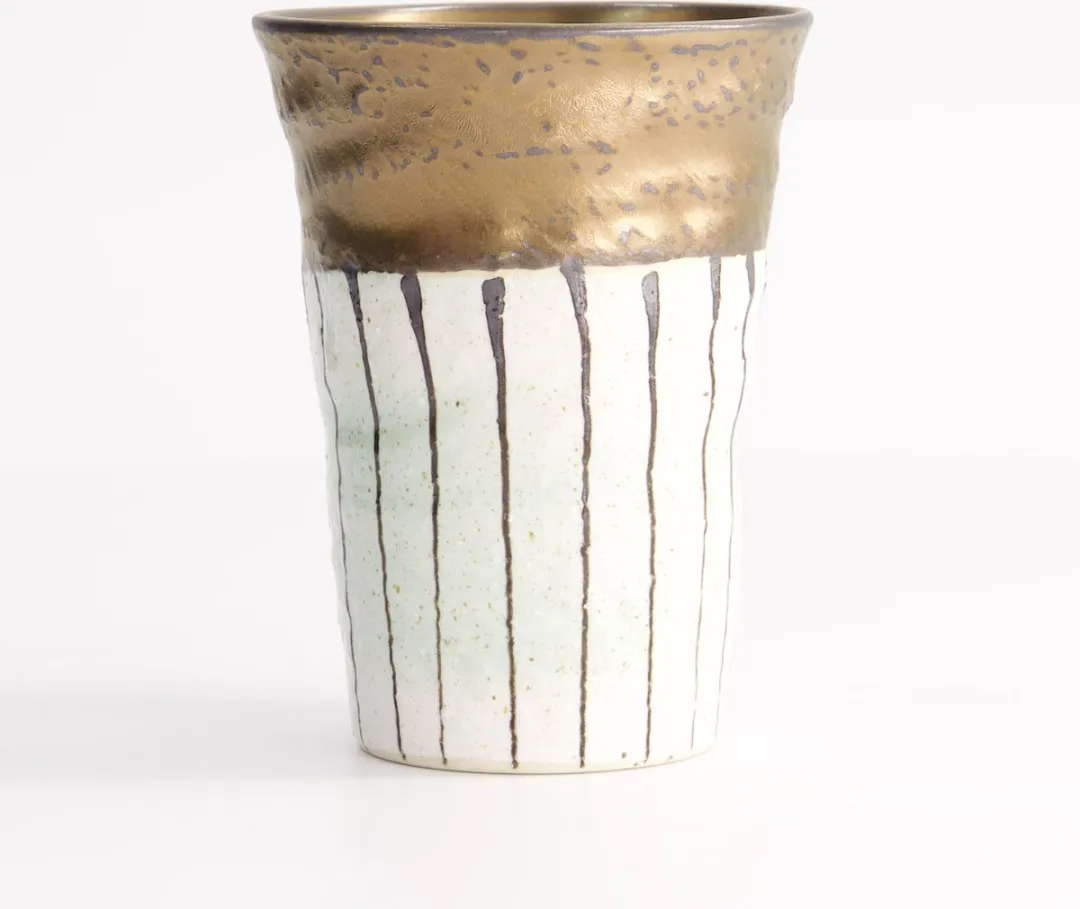 Tokyo Design Studio Craft Teacup 280ml - Wit/Goud - Zwart
