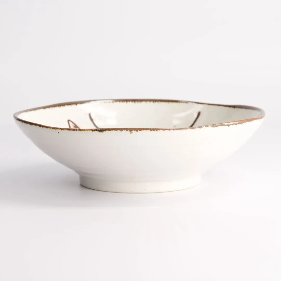 Tokyo Design Studio Kawaii Rabbit Usagi Shallow Bowl - 17cm - Roze