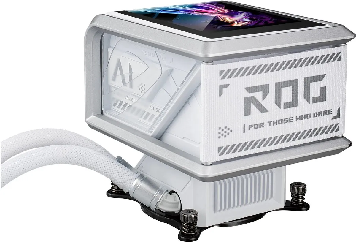 ASUS ROG Ryuo IV SLC 360 ARGB White Edition - 3x 120mm ARGB - 6.67" AMOLED-display - afbeelding 6 van 6