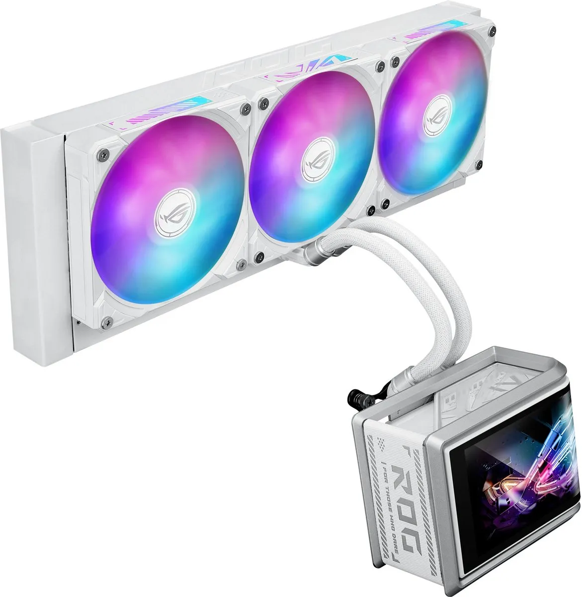 ASUS ROG Ryuo IV SLC 360 ARGB White Edition - 3x 120mm ARGB - 6.67" AMOLED-display