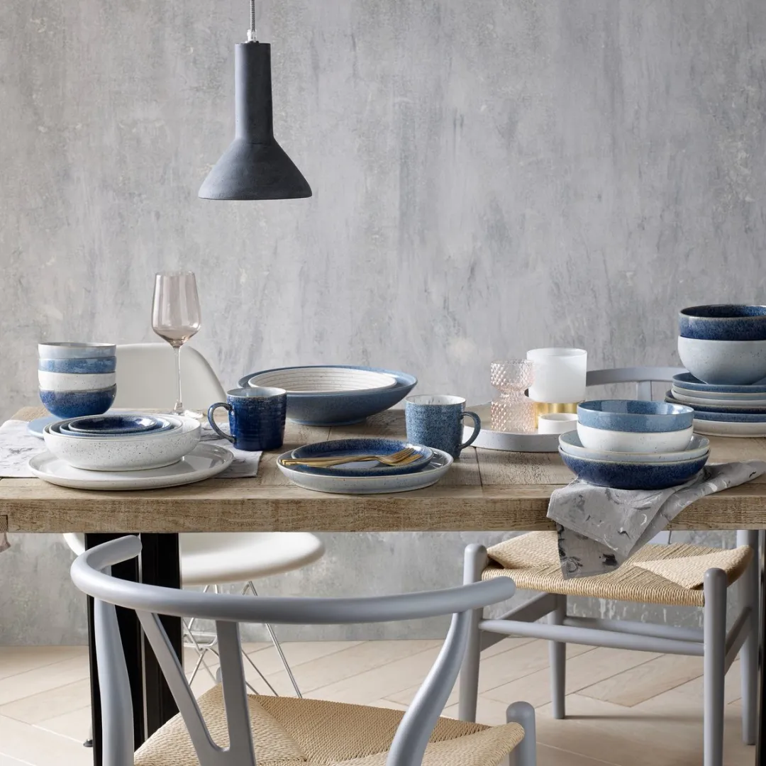 Denby | Studio Blue Chalk Coupe Dinerbord ø 26 cm - Bord