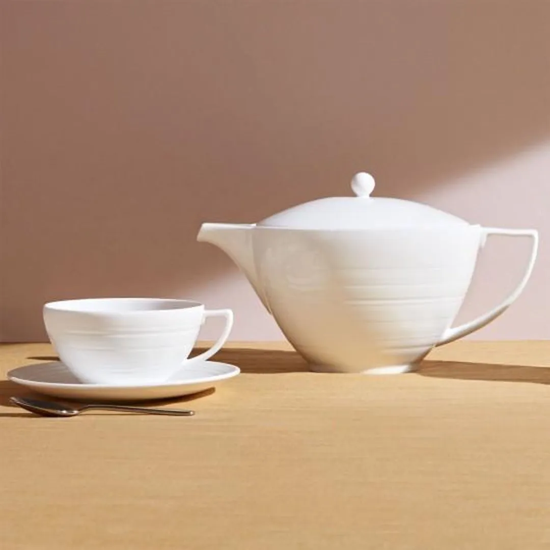 Wedgwood Jasper Conran Strata Theeschotel 16cm - Wit