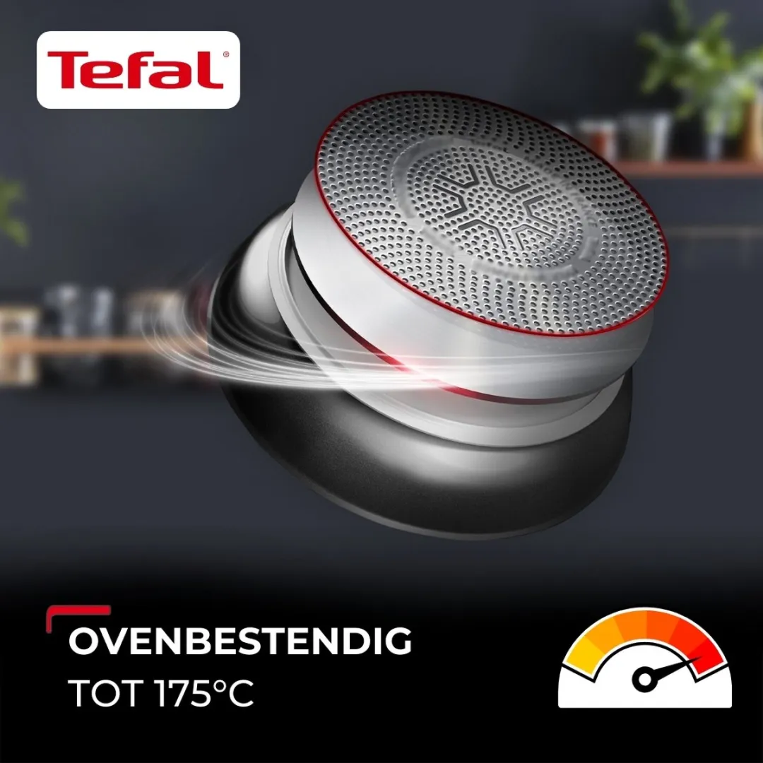 Tefal Hard Titanium Pro Koekenpan 24cm - Inductie - Zwart