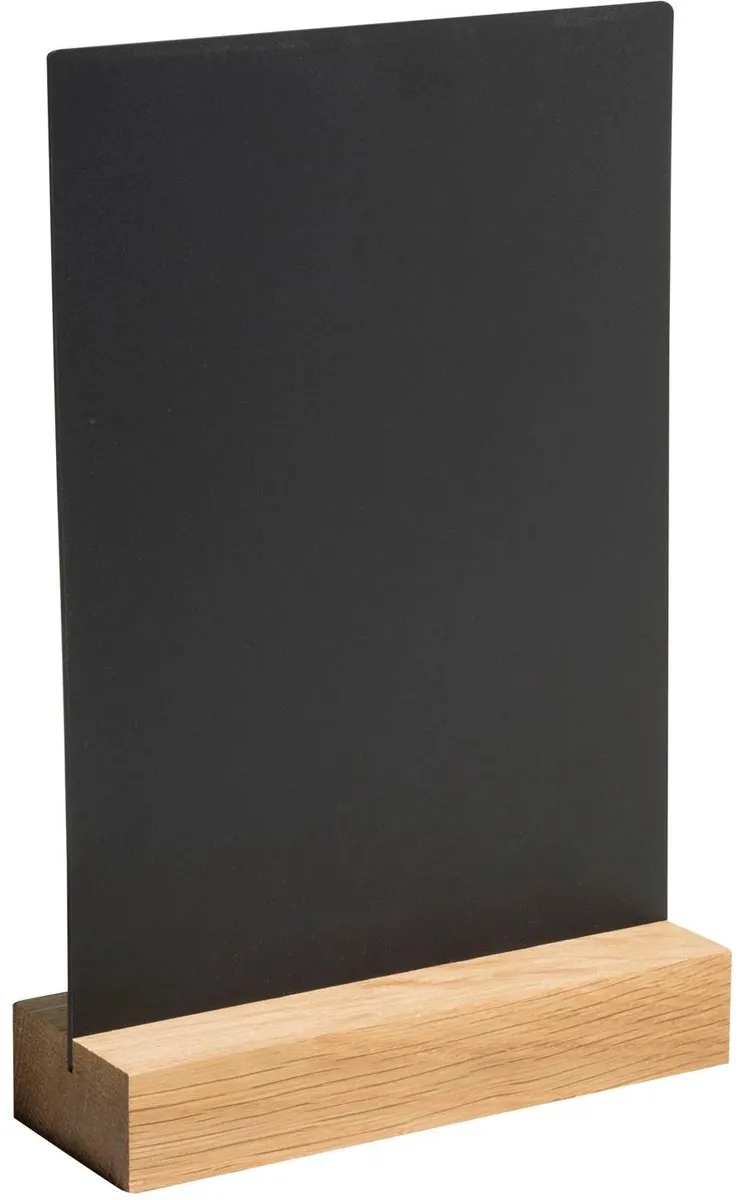 Exacompta 20x Verticale infostandaard in kunstlei met houten voet A5 - Zwart - 85240D