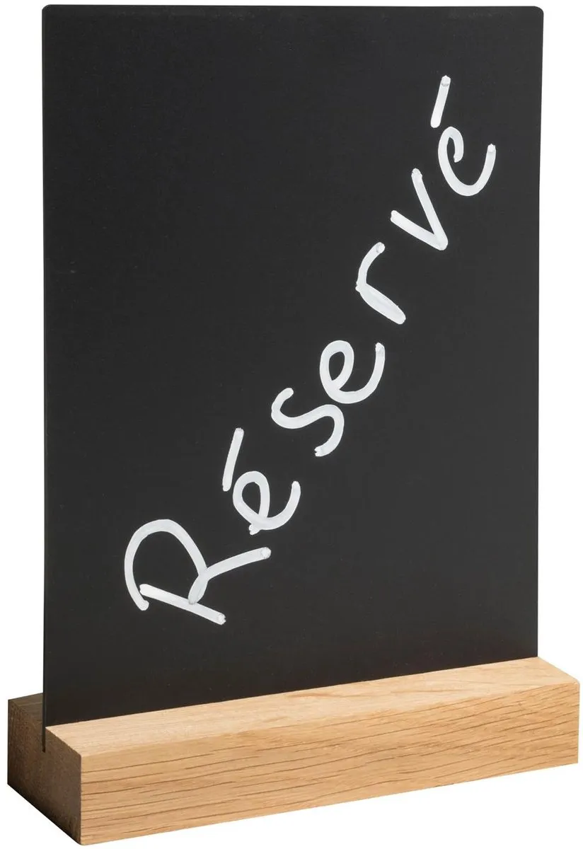 Exacompta 20x Verticale infostandaard in kunstlei met houten voet A5 - Zwart - 85240D