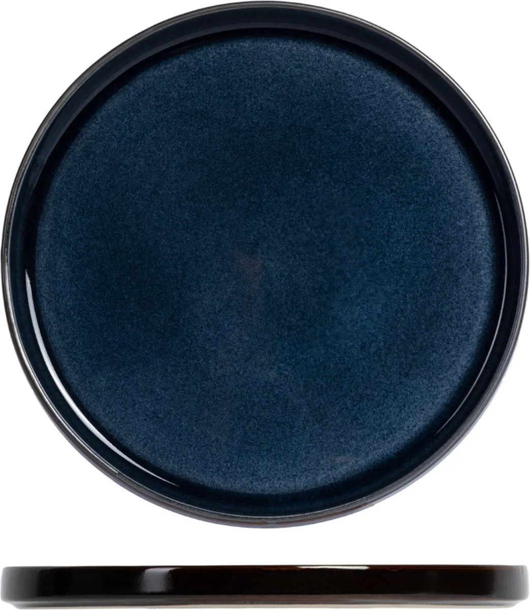 Cosy&Trendy Quintana Gebaksbordje - Blauw ø14cm