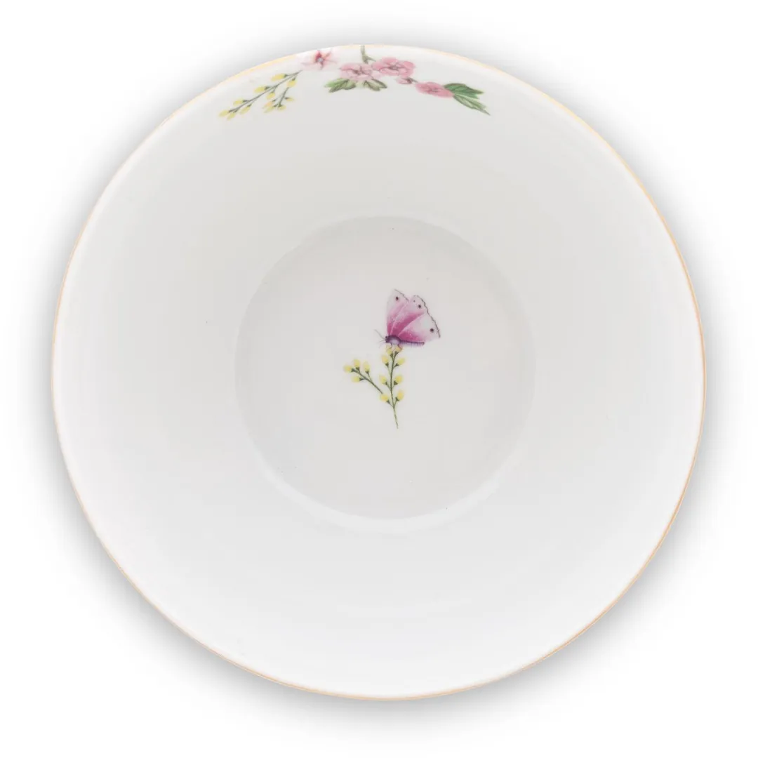 Pip Studio Blushing Birds Bowl Wit 15cm