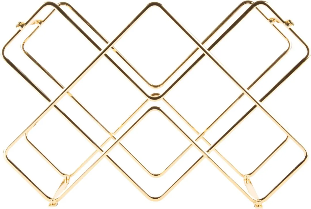 Present Time Wijnrek Diamonds PT3972GD - Goud - 8 Flessen