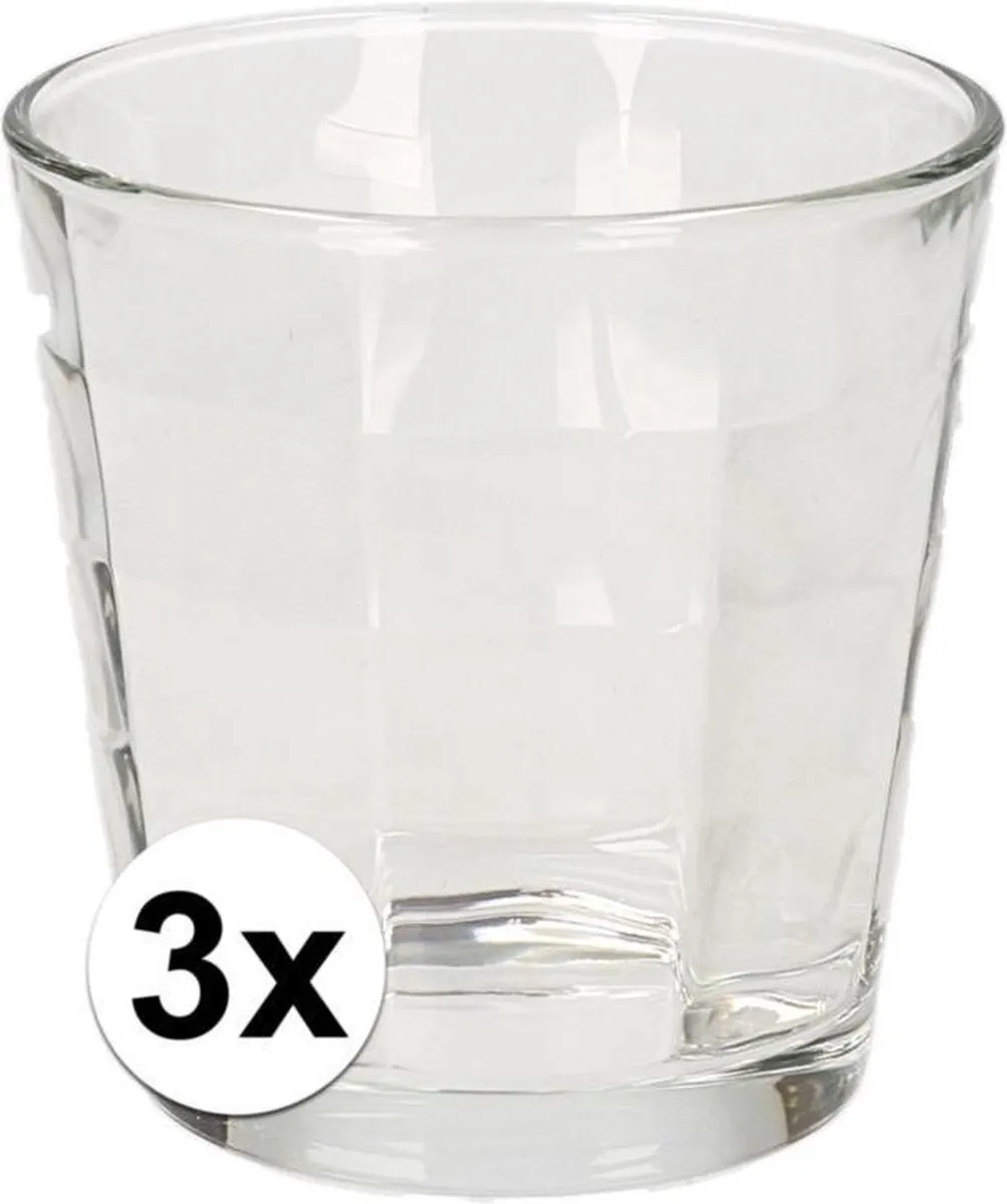 Bormioli Rocco Cube Waterglazen 240ml - 3 Stuks