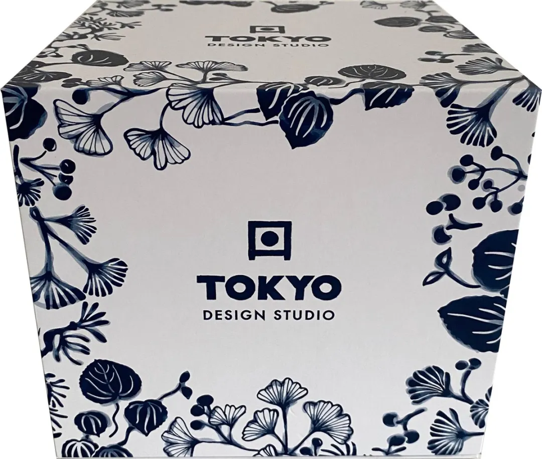 Tokyo Design Studio Flora Japonica Theeset 4-delig - 0.6L - Wit/Donkerblauw